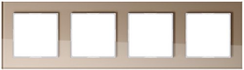 Рамка универсальная Jung A creation 4-м. стекло шампань картинка